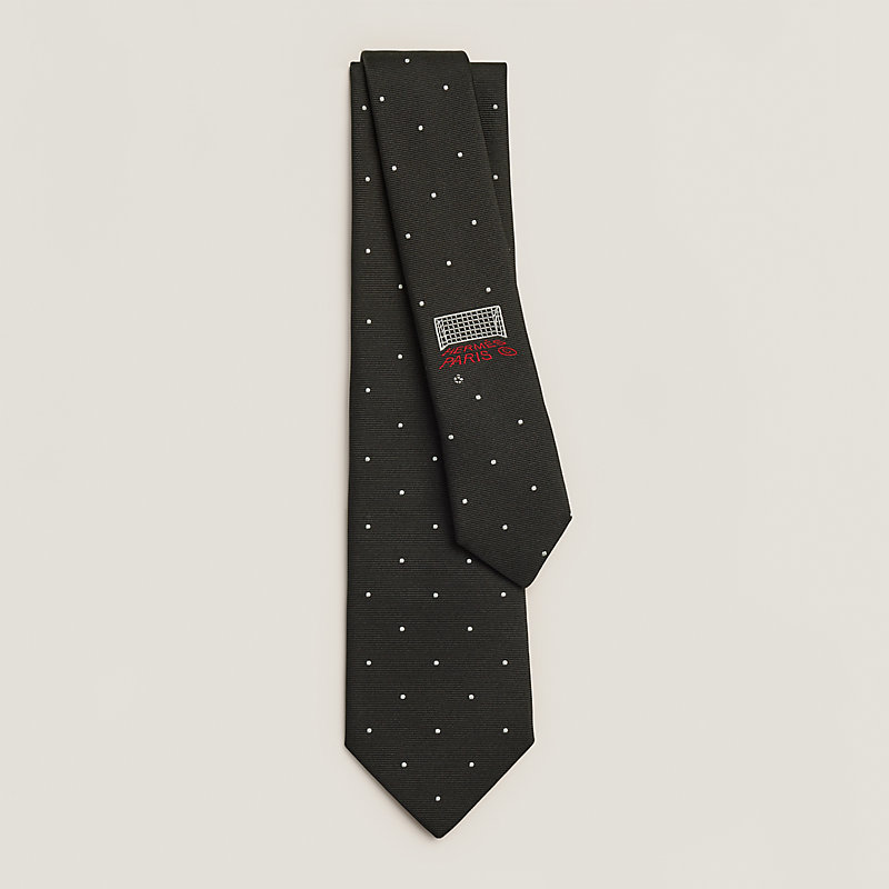 エルメス HERMES 339370T NECKTIE Sporty Dots tie - Black | Hermès Canada